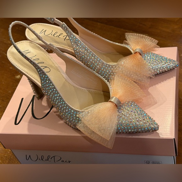 Wild Pair “Alegro” Bow Slingback Heels in Pinkesque, 8M Macy’s Exclusive, NIB - Picture 10 of 15